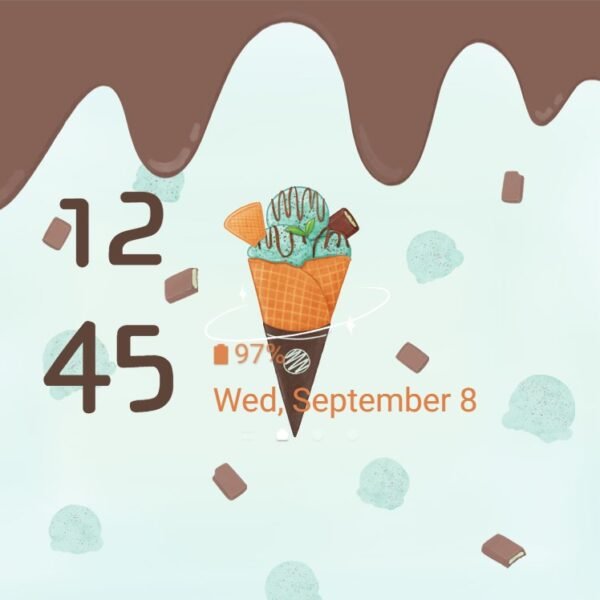 Samsung Themes: ❤️Mun❤️ Mint Chocolate ice cream ~❤️ Premium Theme cool chocolate mint ice cream for the summer - Image 8