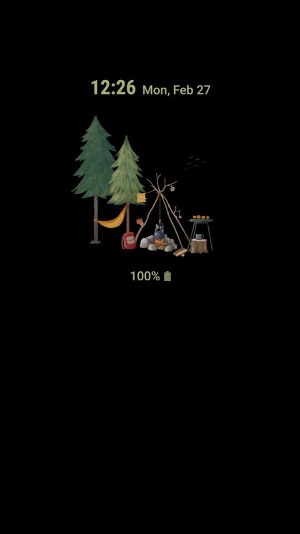 Samsung Themes: ❤️Mun❤️ Healing in the forest ~❤️ Premium Theme relaxing camping in the forest - Image 7