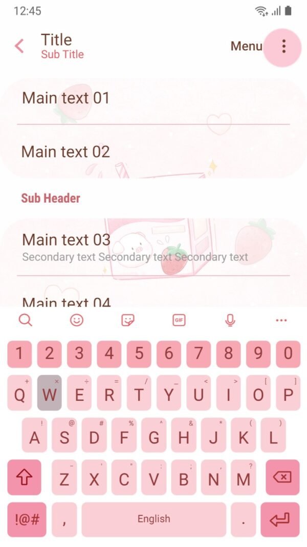 Samsung Themes: ❤️Mun❤️ Sweet Strawberry Milk ~❤️ Premium Theme to the luscious flavor of strawberry goodness - Image 6