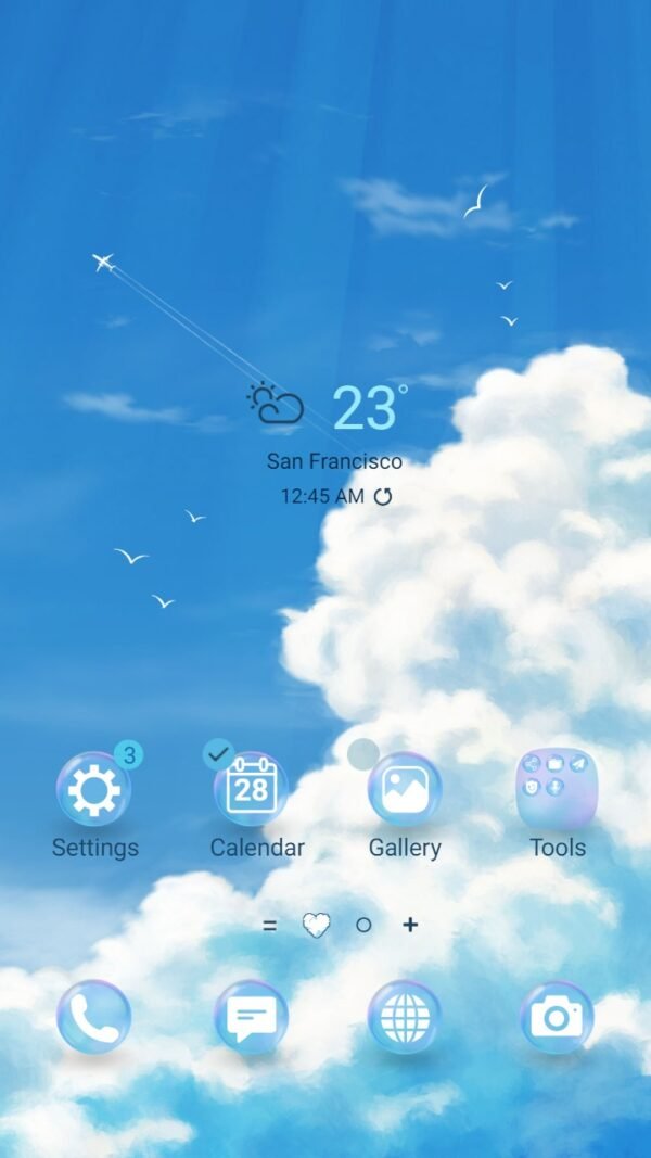 Samsung Themes: [Sim] Aesthetic Cloud ~ Premium Theme the tranquil beauty of soft, dreamy clouds