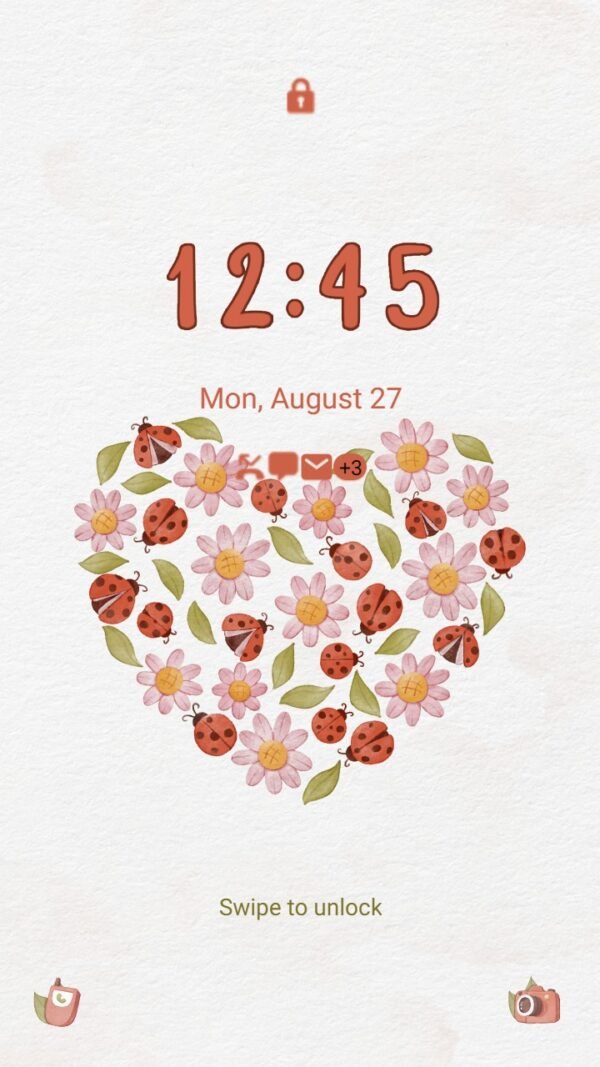 Samsung Themes: ❤️Mun❤️ Ladybug Love ~❤️ Premium Theme a bout the gentle love of ladybugs with beautiful flowers - Image 2