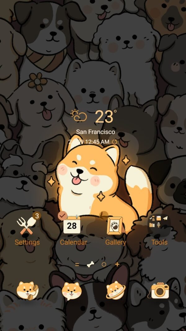 Samsung Themes: ❤️Mun❤️ Radiant Shiba Inu ~❤️ Premium Theme a radiant companion sure to brighten your day