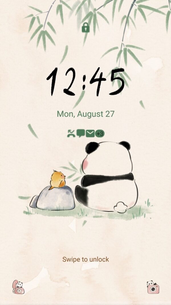 Samsung Themes: ❤️Mun❤️ Adorable Little Panda ~❤️ Premium Theme this cuddly companion will melt your heart - Image 2