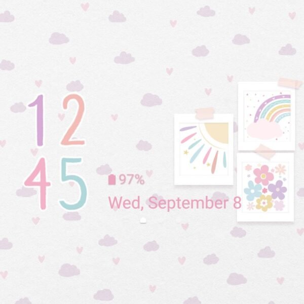 Samsung Themes: ❤️Mun❤️ Rainbow Aesthetic ~❤️ Premium Theme with a rainbow made of your own pastel colors - Image 8