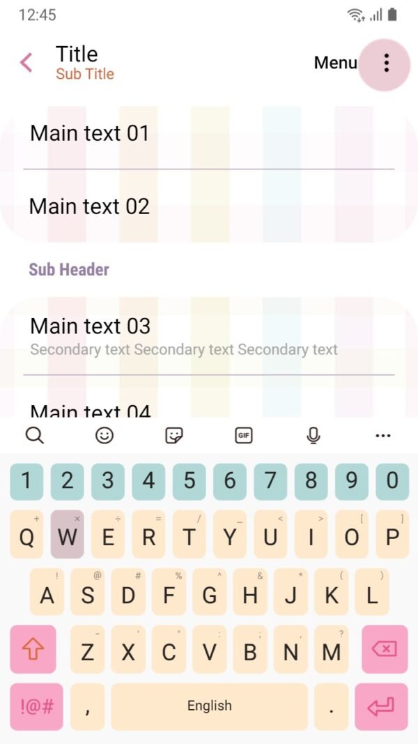 Samsung Themes: ❤️Mun❤️ Pastel Gingham ~❤️ Premium Theme about colorful pastel lines - Image 6