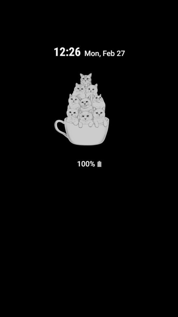 Samsung Themes: [Sim] Cat Cup Charm ~ Premium Theme adorable cats with many interesting expressions in a cup - Image 7