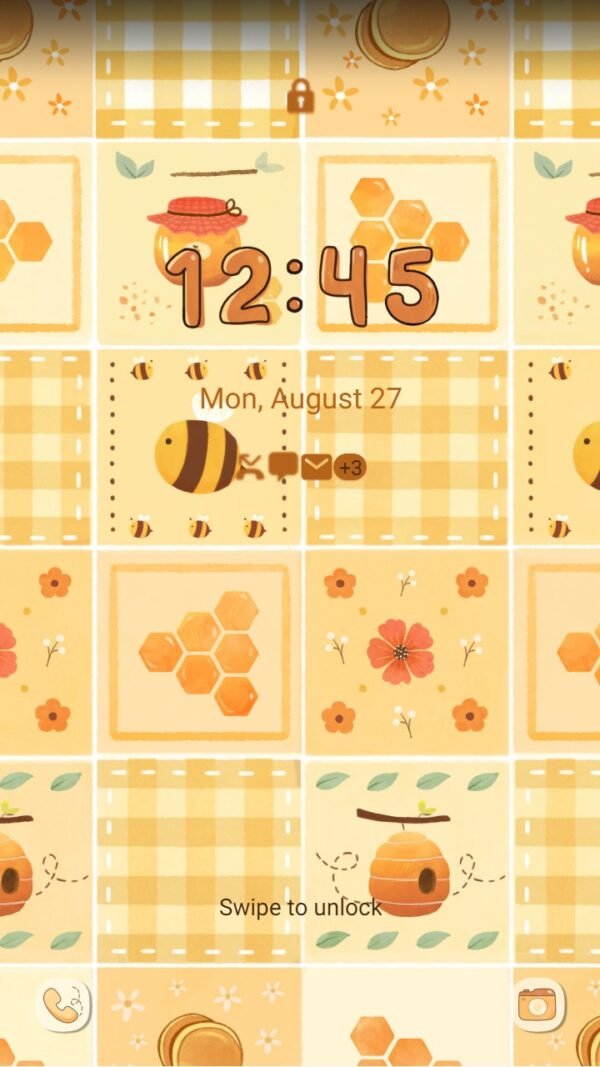 Samsung Themes: ❤️Mun❤️ Bumble Bee ~❤️ Premium Theme with lovely bees and a very eye-catching yellow color - Image 2