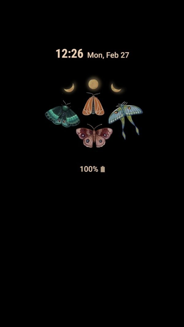 Samsung Themes: ❤️Mun❤️ Night Butterflies ~❤️ Premium Theme colorful moths fly in the night - Image 7