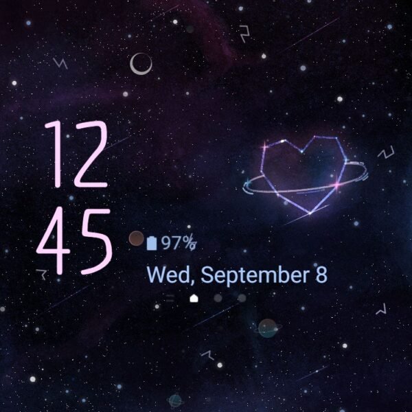 Samsung Themes: ❤️Mun❤️ Heart Constellation ~❤️ Premium Theme sparkling constellations above the Milky Way - Image 8