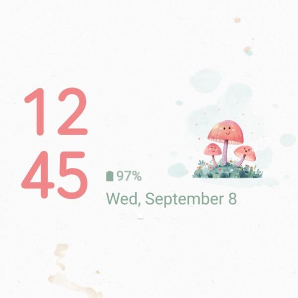 Samsung Themes: ❤️Mun❤️ Kawaii Mushrooms ~❤️ Premium Theme about three happy red mushrooms - Image 8