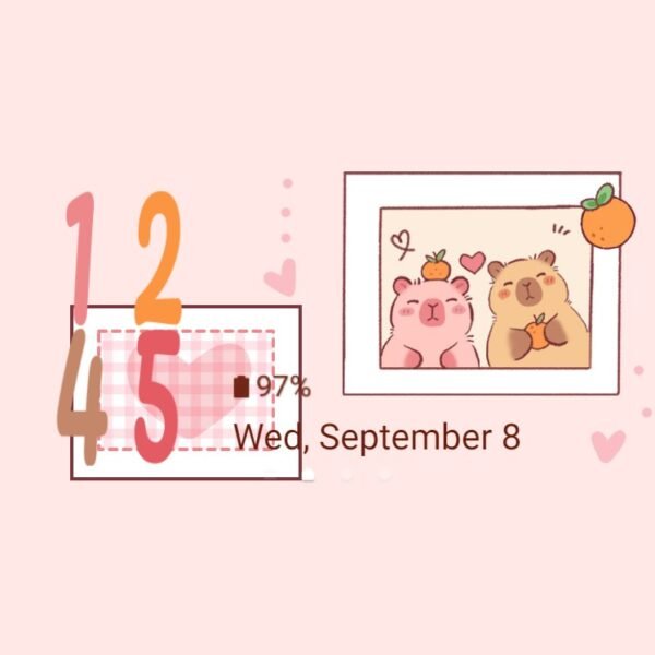 Samsung Themes: ❤️Mun❤️ Capybara Couple ~❤️ Premium Theme capybara couple happy in love - Image 8