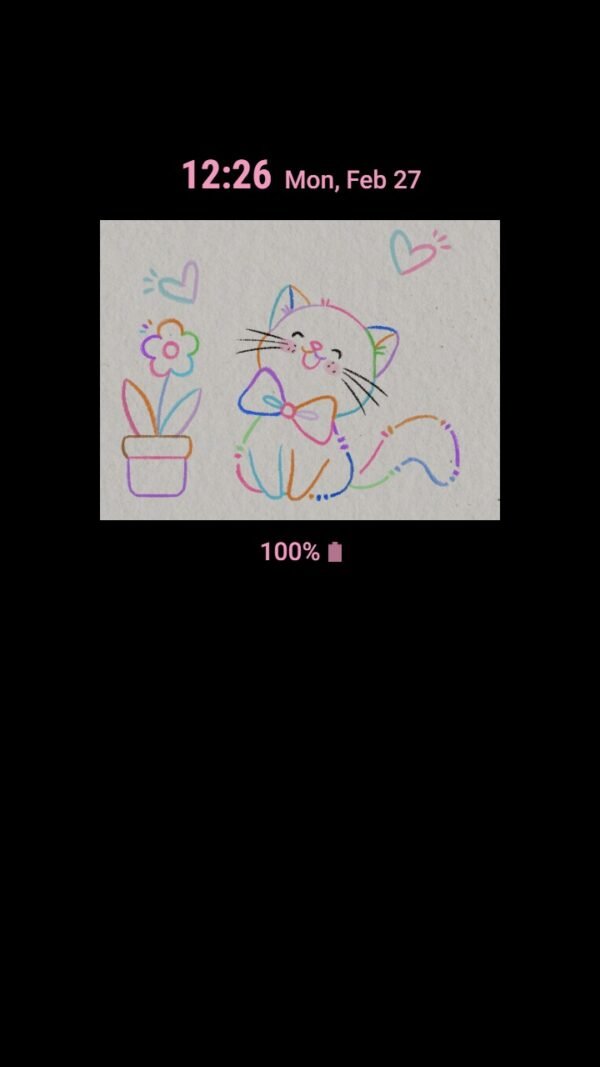 Samsung Themes: ❤️Mun❤️ Crayons Cat ~❤️ Premium Theme cat drawn with colored pencils - Image 7