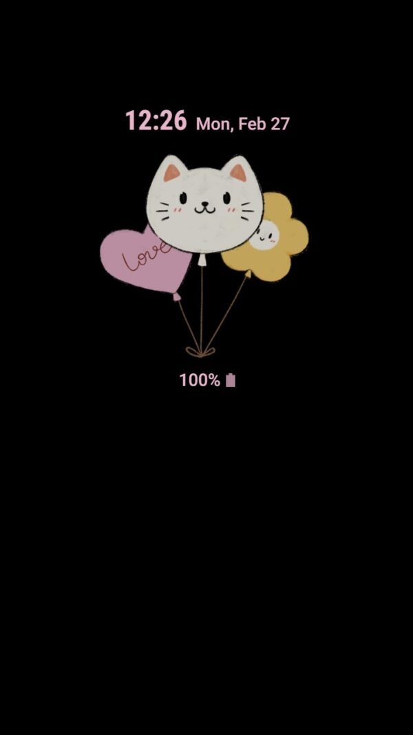 Samsung Themes: ❤️Mun❤️ Black Cat Balloons ~❤️ Premium Theme about black cat flying with balloons - Image 7