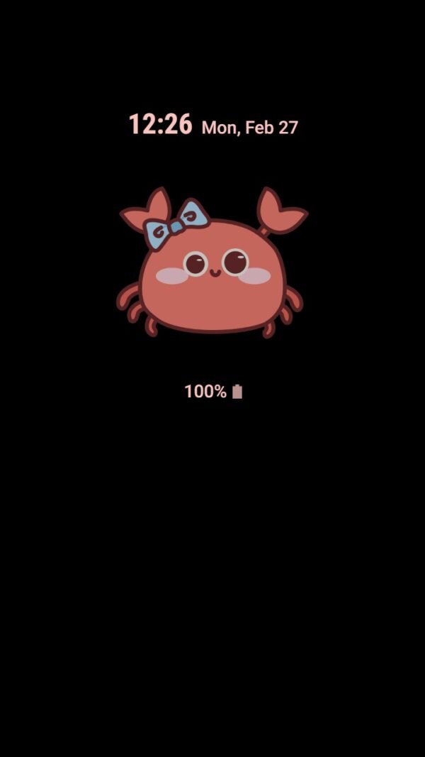 Samsung Themes: ❤️Mun❤️ Cute Crab Animated ~❤️ Premium Animated Theme the little cute crab crawled sideways - Image 7