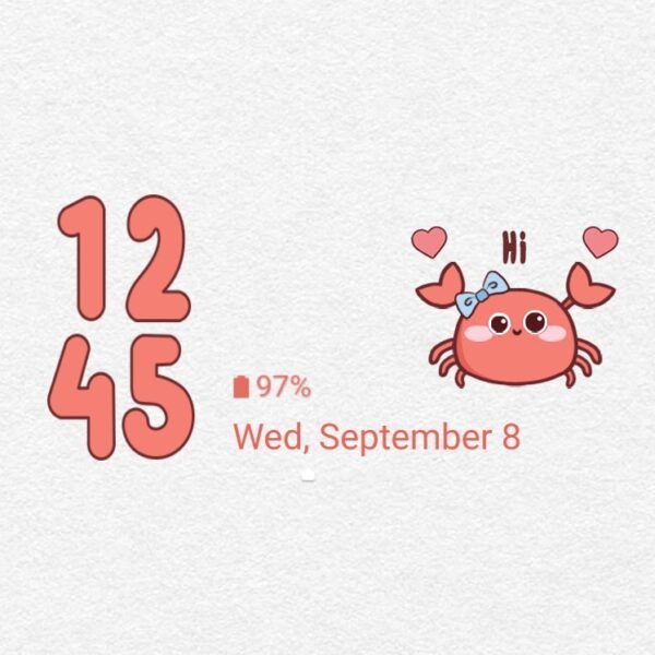 Samsung Themes: ❤️Mun❤️ Cute Crab Animated ~❤️ Premium Animated Theme the little cute crab crawled sideways - Image 8