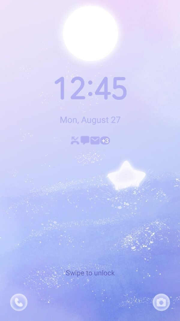 Samsung Themes: ❤️Mun❤️ Dream aesthetic sky ~❤️ Premium Theme Official with beautiful clould, moon and star - Image 2