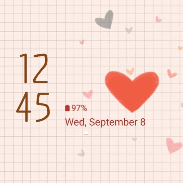 Samsung Themes: ❤️Mun❤️ Simple Heart ~❤️ Premium Theme simple hearts and checkers - Image 8