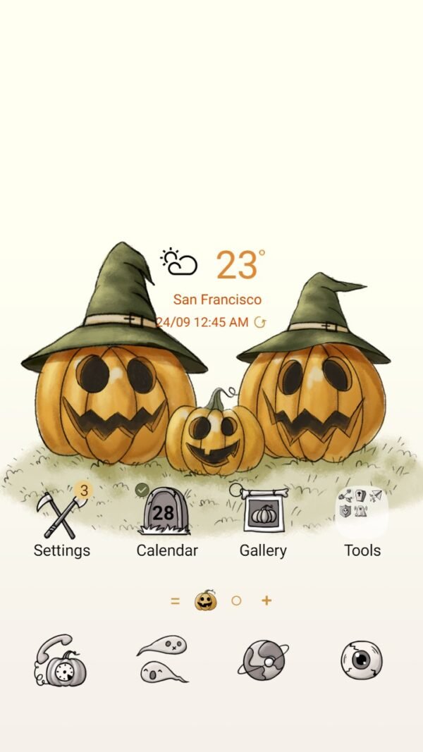 Samsung Themes: ❤️Mun❤️ Pumpkin Family ~❤️ Premium Theme for Halloween