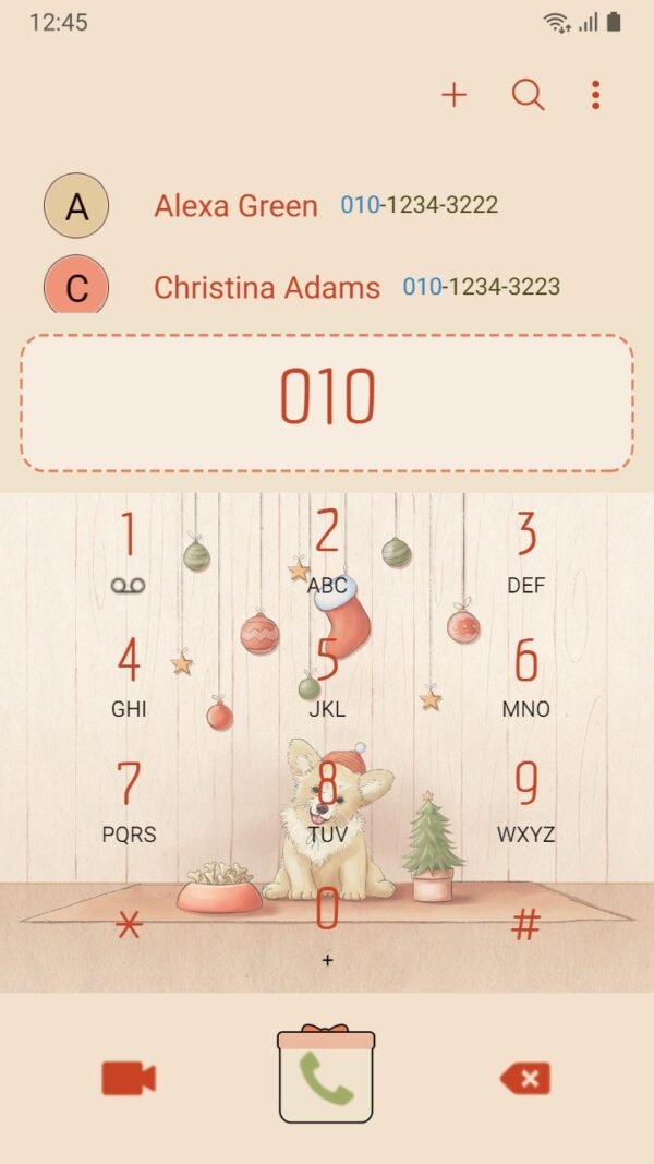 Samsung Themes: ❤️Mun❤️ Christmas puppy ~❤️ Premium Theme the puppy say hello to Christmas - Image 3