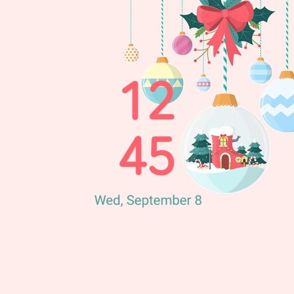 Samsung Themes: ❤️Mun❤️ Christmas Ball transparent ~❤️ Premium Theme the sock-shaped house inside the Christmas ball - Image 8