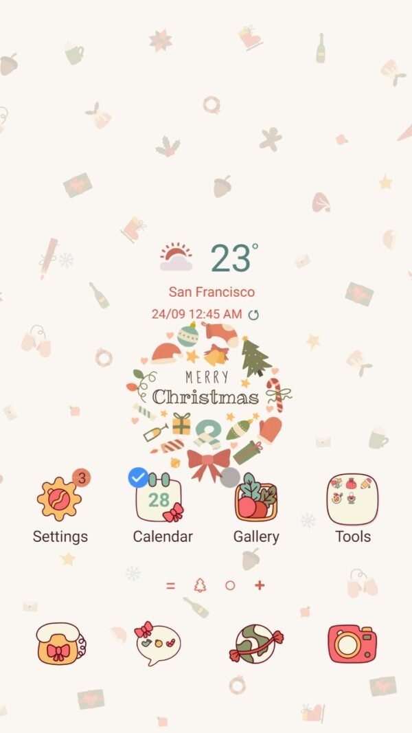 Samsung Themes: ❤️Mun❤️ Noel decorations ~❤️ Premium Theme we wish you a merry Christmas