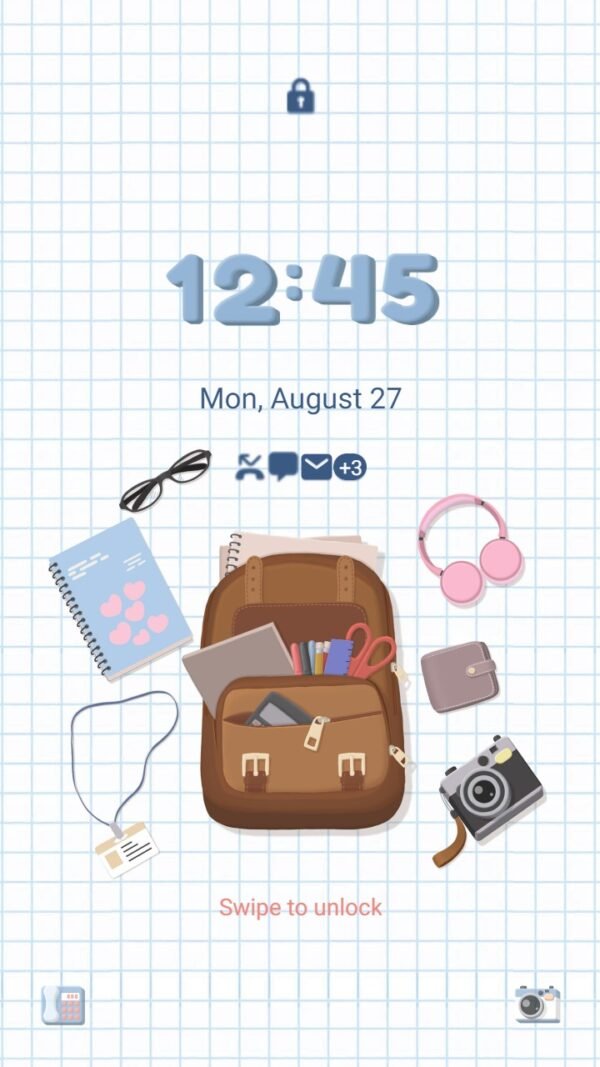 Samsung Themes: ❤️Mun❤️ Simple school supplies ~❤️ Premium Theme with clean and efficient design - Image 2