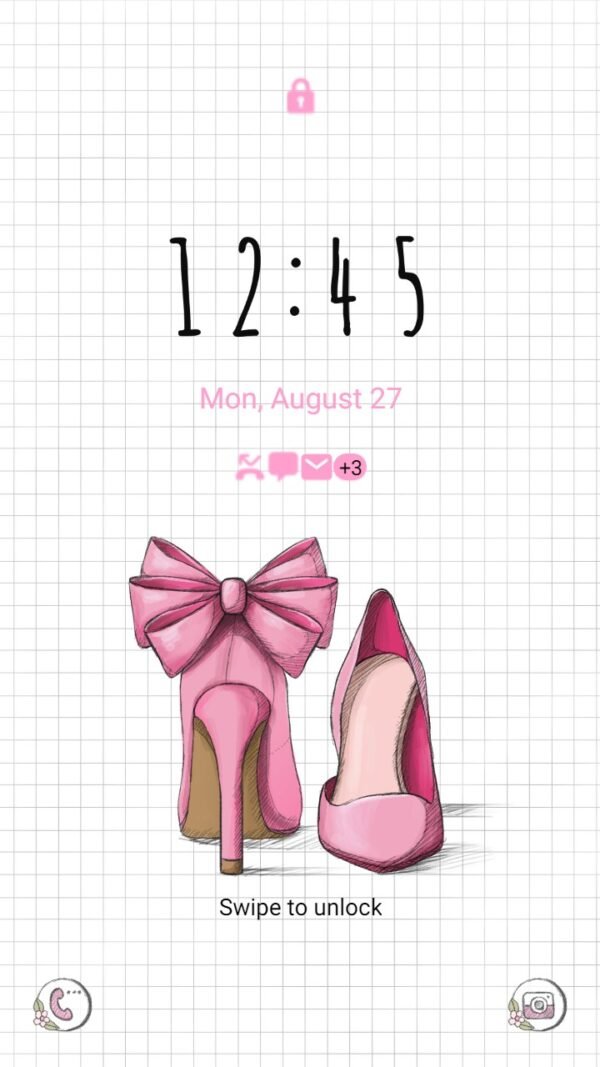 Samsung Themes: ❤️Mun❤️ Pink high heels ~❤️ Premium Theme lovely girl - Image 2