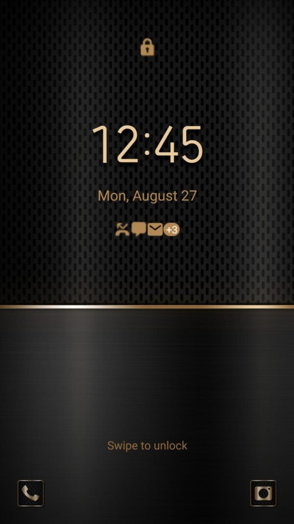 Samsung Themes: ❤️Mun❤️ Gold Black ~❤️ Premium Theme aesthetic gold - Image 2