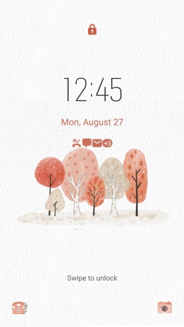 Samsung Themes: ❤️Mun❤️ Autumn Trees ~❤️ Premium Theme rows of colorful autumn trees - Image 2