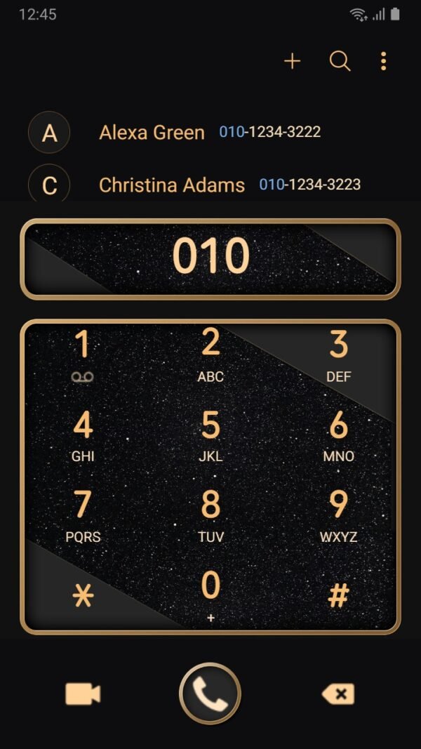 Samsung Themes: ❤️Mun❤️ Golden Galaxy Night ~❤️ Premium Theme the night sky with sparkling gold dust - Image 3