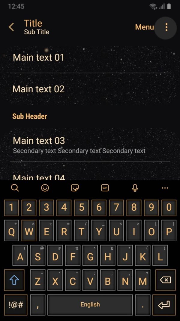 Samsung Themes: ❤️Mun❤️ Golden Galaxy Night ~❤️ Premium Theme the night sky with sparkling gold dust - Image 6