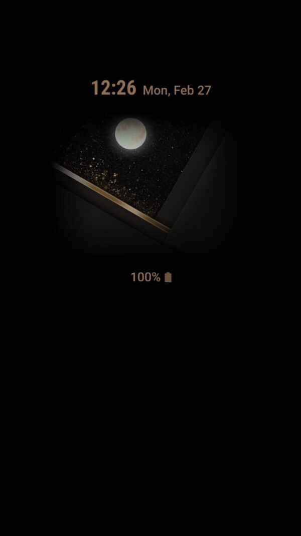Samsung Themes: ❤️Mun❤️ Golden Galaxy Night ~❤️ Premium Theme the night sky with sparkling gold dust - Image 7