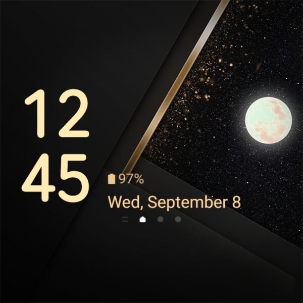 Samsung Themes: ❤️Mun❤️ Golden Galaxy Night ~❤️ Premium Theme the night sky with sparkling gold dust - Image 8