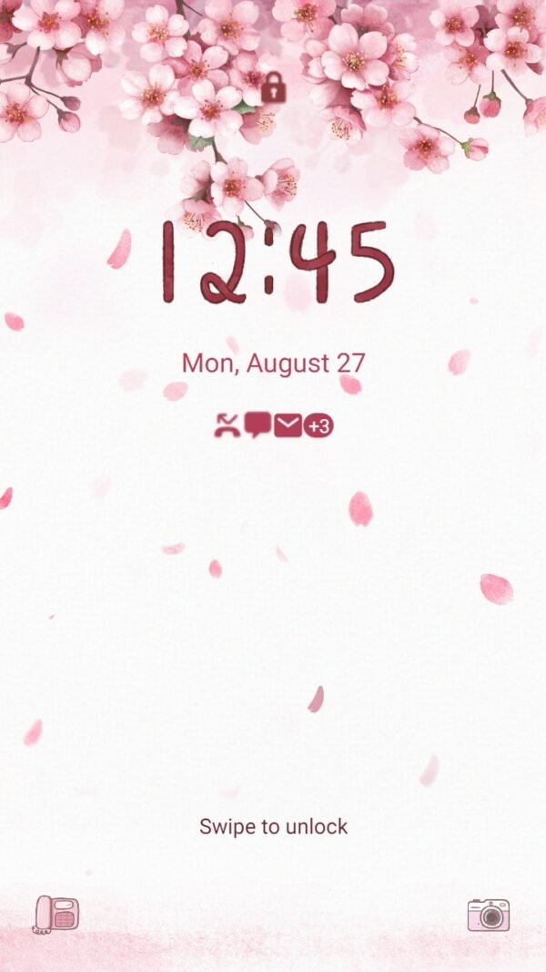 Samsung Themes: ❤️Mun❤️ Cherry blossoms ~❤️ Premium Theme pale pink cherry blossom petals - Image 2