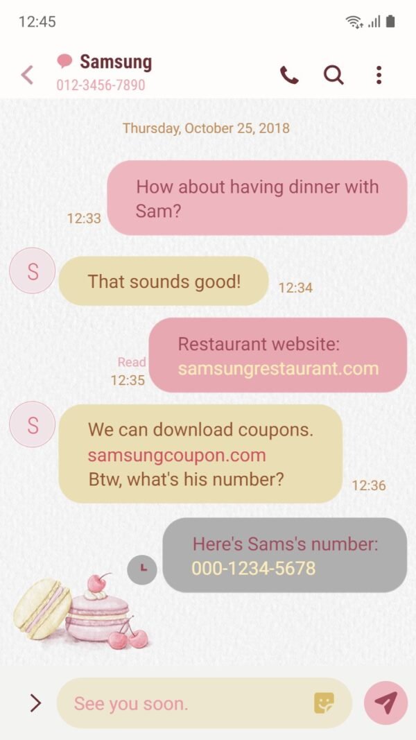 Samsung Themes: ❤️Mun❤️ Pastel Macarons ~❤️ Premium Theme delicious macarons and sweet cherry - Image 4