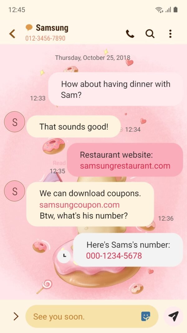 Samsung Themes: ❤️Mun❤️ Sweet Teddy Bear ~❤️ Premium Theme the teddy bears love to eat donuts - Image 4