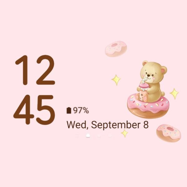 Samsung Themes: ❤️Mun❤️ Sweet Teddy Bear ~❤️ Premium Theme the teddy bears love to eat donuts - Image 8