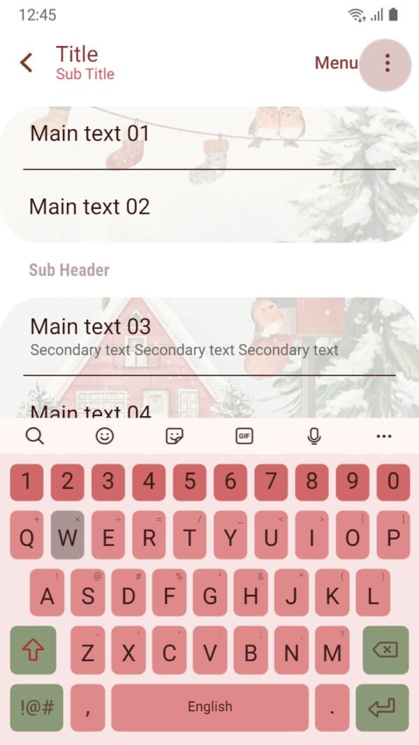 Samsung Themes: ❤️Mun❤️ Snowy House Serenity ~❤️ Premium Theme the red house stands out among the white snow - Image 6