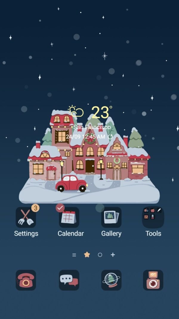 Samsung Themes: ❤️Mun❤️ Winter Homescape ~❤️ Premium Theme about frosty neighborhood