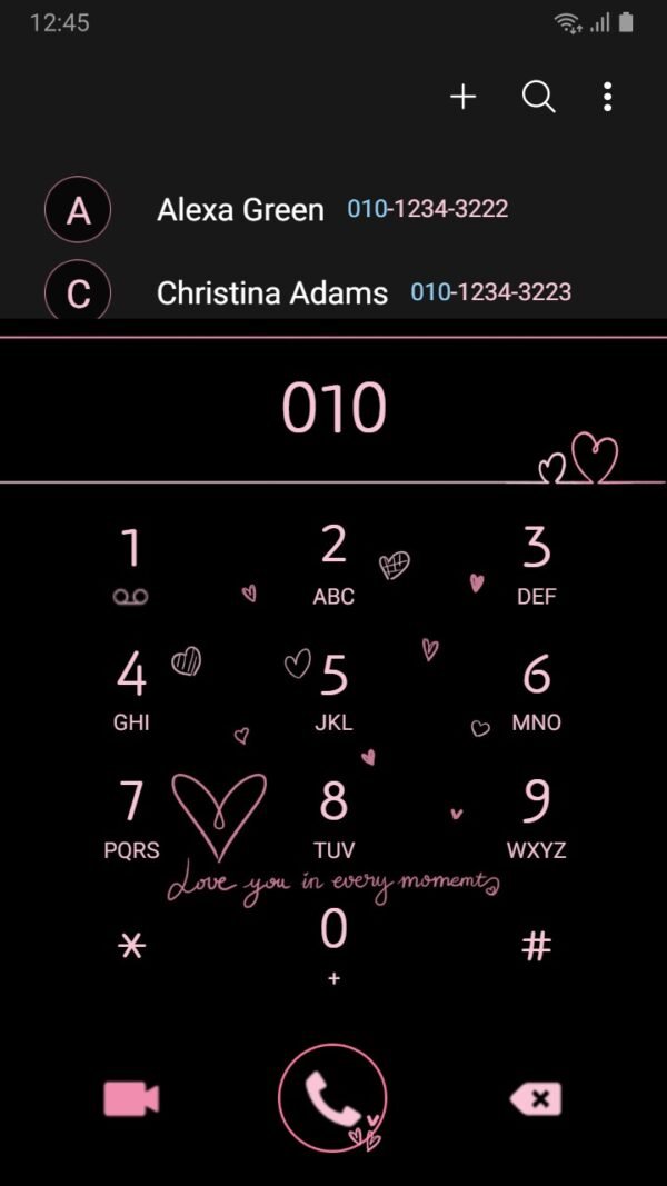 Samsung Themes: ❤️Mun❤️ Black Heart rate ~❤️ Premium Theme love in every moment dark mode - Image 3