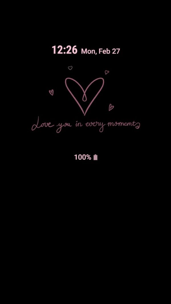 Samsung Themes: ❤️Mun❤️ Black Heart rate ~❤️ Premium Theme love in every moment dark mode - Image 7
