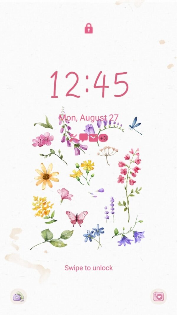 Samsung Themes: ❤️Mun❤️ Colorful Flowers ~❤️ Premium Theme beautiful flowers and butterflies - Image 2