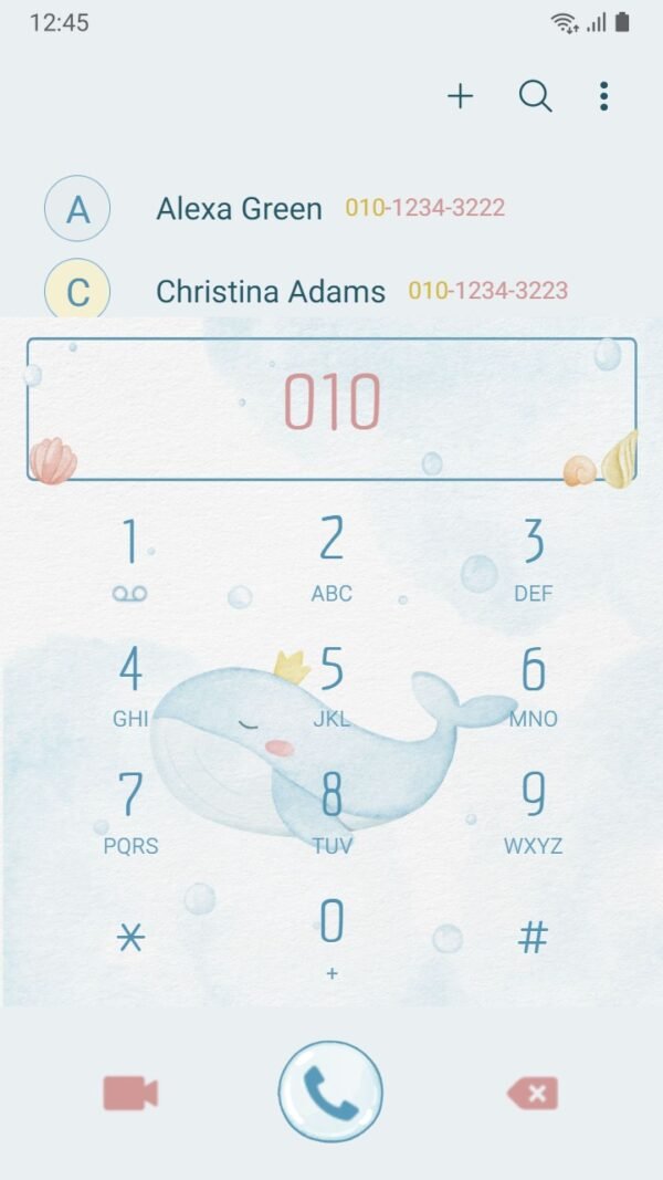 Samsung Themes: ❤️Mun❤️ Pastel Blue Whale ~❤️ Premium Theme the cute whale of Oceania - Image 3