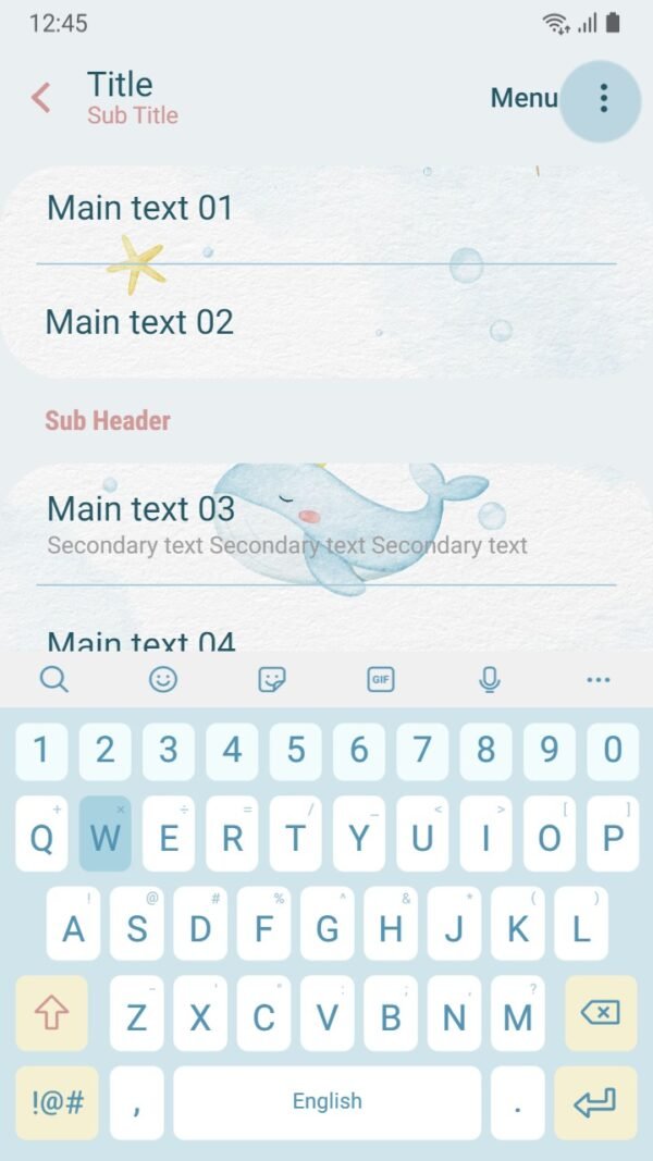 Samsung Themes: ❤️Mun❤️ Pastel Blue Whale ~❤️ Premium Theme the cute whale of Oceania - Image 6