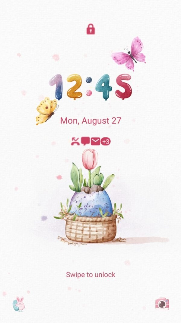 Samsung Themes: ❤️Mun❤️ Egg Blooms ~❤️ Premium Theme colorful eggs hatch into tulips - Image 2