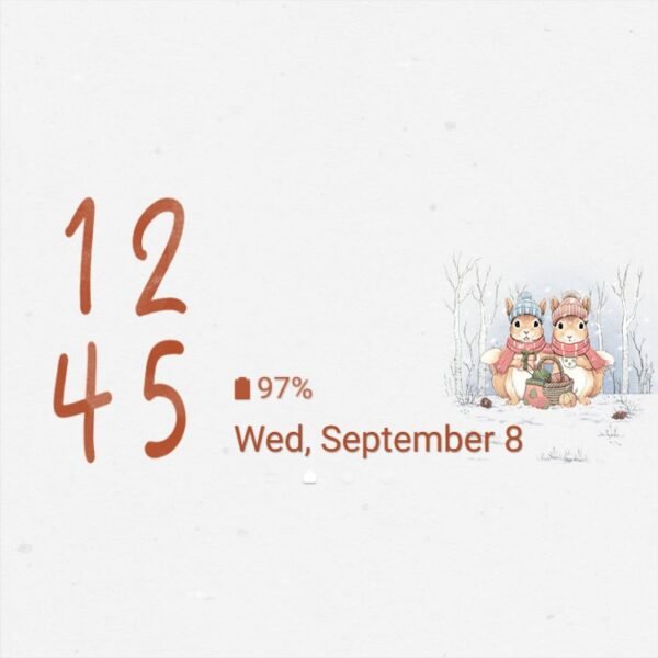 Samsung Themes: ❤️Mun❤️ Red Squirrel Couple ~❤️ Premium Theme the cuteness of the small animal couple - Image 8