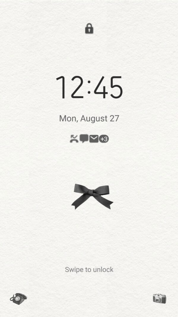 Samsung Themes: ❤️Mun❤️ Simple Black Ribbon ~❤️ Premium Theme classic sophistication - Image 2