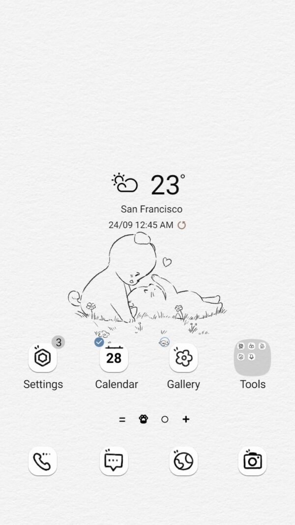 Samsung Themes: ❤️Mun❤️ Pet Love Harmony ~❤️ Premium Theme with the cuteness of dog and cat