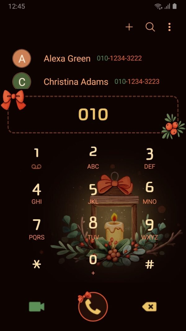 Samsung Themes: ❤️Mun❤️ Cozy Christmas Candlelight ~❤️ Premium Theme candle lit in the middle of the night - Image 3