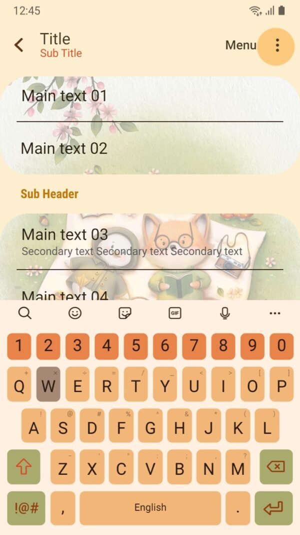 Samsung Themes: ❤️Mun❤️ Picnic on the grass ~❤️ Premium Theme duck and fox go picnic together - Image 6